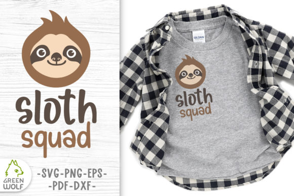 Sloth Squad Svg - Funny Design